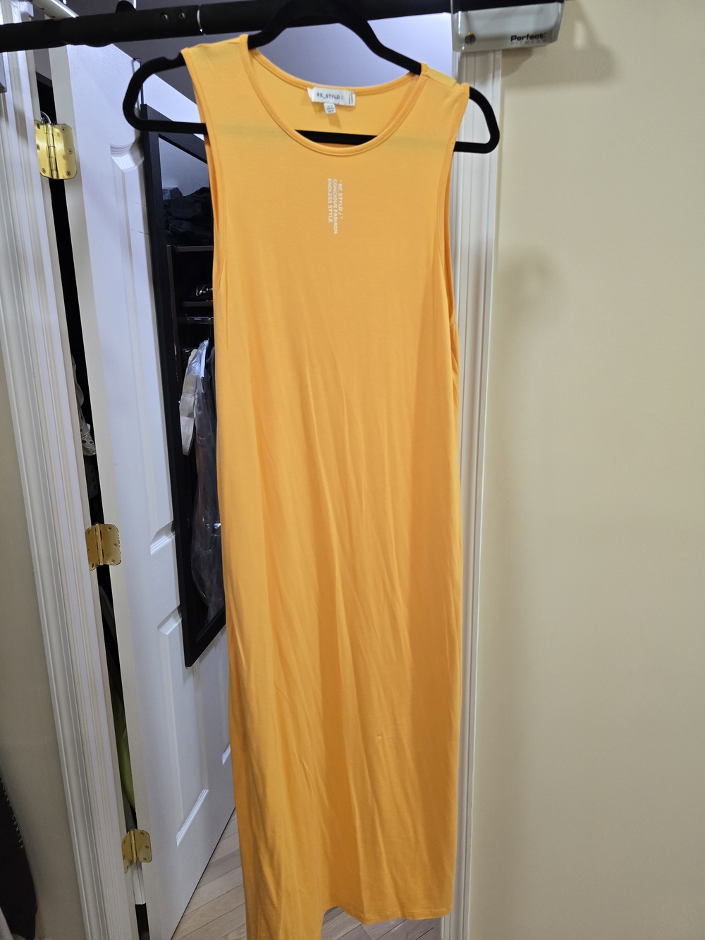 Sleeveless Yellow Maxi Dress by RE/Done - Easy Slip-On Summer Style